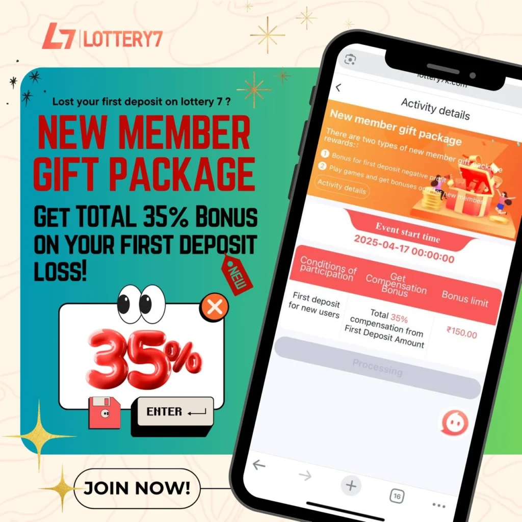 Lottery 7 Loss Bonus Recover 35%