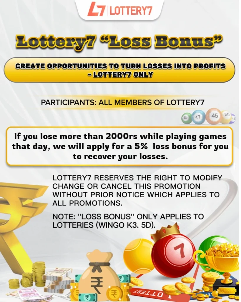 Lottery 7 Loss Bonus Recover 5%
